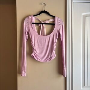 Pink Yoga Fitted Blouse